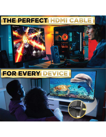 Cable HDMI PowerBear 4K 3 m Alta Velocidad con ARC