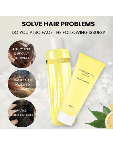 Champú y Acondicionador Anti Frizz Kabasu - 480ml - Natural