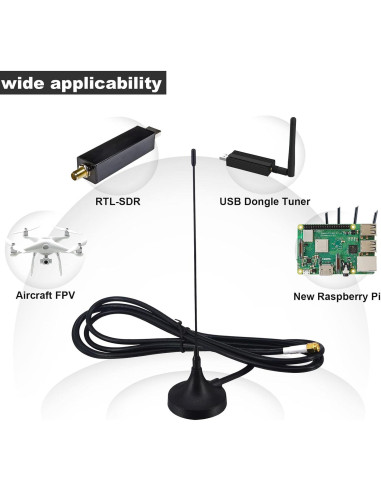 Antena 433 MHz Kaunosta 5dBi Omnidireccional 2M SMA