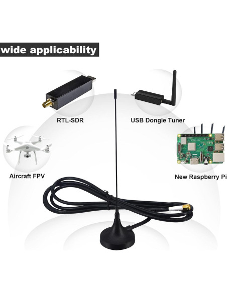 Antena 433 MHz Kaunosta 5dBi Omnidireccional 2M SMA