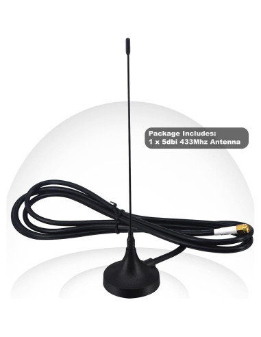 Antena 433 MHz Kaunosta 5dBi Omnidireccional 2M SMA