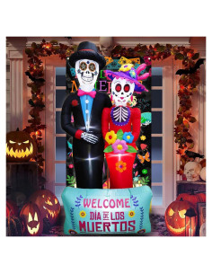 Decoración Inflable Halloween 6 PIES Calaveras LED Intexflatable