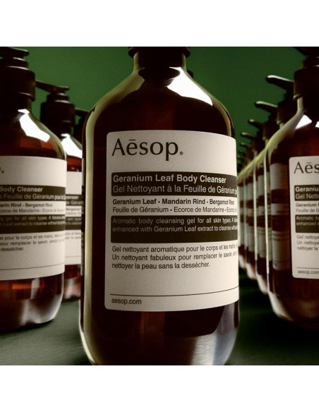 Set de Limpiador y Balsamo Corporal Aesop Geranio 478ml + 466ml