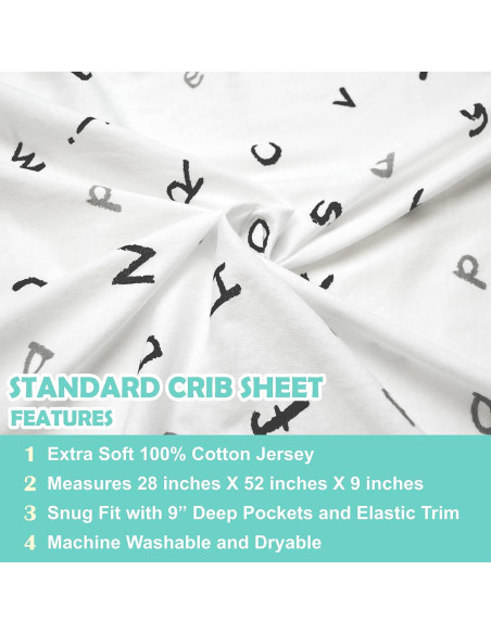 Sábana Ajustable TL Care 100% Algodón para Cuna 71x132 cm