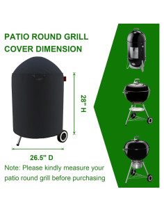 Funda para Parrilla 26.5" Cover Geny - Ultra-Durable 600D 2