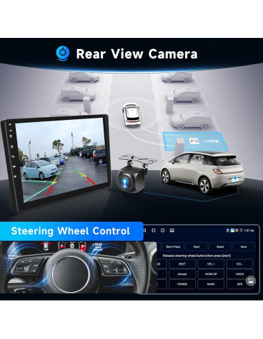 Estéreo Android 9" Hodozzy para Toyota RAV4 2001-2006 4G+64G