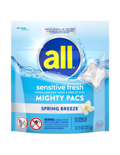 Detergente para Ropa Hipoalergénico MIGHTY PACS 114 Cargas