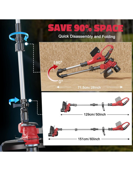 Recortadora Inalámbrica MtiolHig 3 en 1 28 cm 4800 RPM