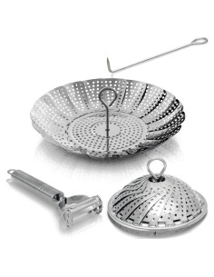 Cesta de Vapor Vegetal Kitchen Deluxe - Acero Inoxidable 21.2 cm