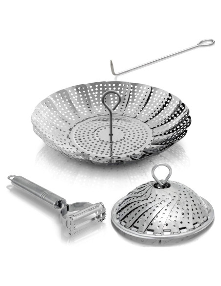 Cesta de Vapor Vegetal Kitchen Deluxe - Acero Inoxidable 21.2 cm