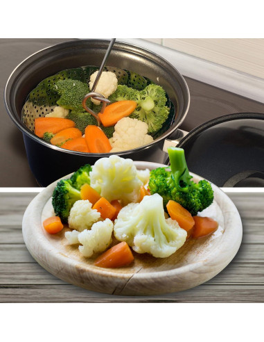 Cesta de Vapor Vegetal Kitchen Deluxe - Acero Inoxidable 21.2 cm