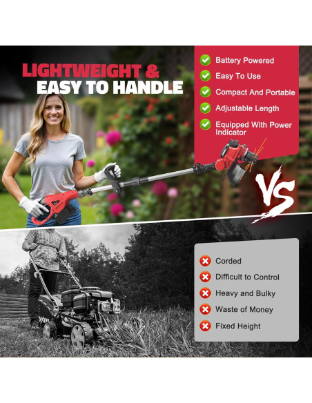 Recortadora Inalámbrica MtiolHig 3 en 1 28 cm 4800 RPM