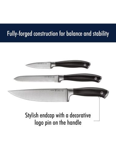 Juego de Cuchillos de Cocina HENCKELS Elite Forjado 3 Piezas