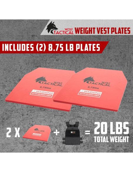 Chaleco con Peso WOLF TACTICAL 3.97 kg para Entrenamiento