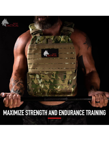 Chaleco con Peso WOLF TACTICAL 3.97 kg para Entrenamiento