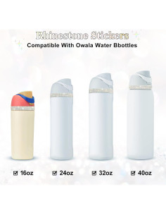 Encantos Decorativos XZESH para Botellas Owala 16-40oz Brillantes 2
