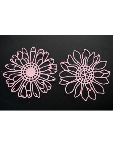 Troqueles de Corte Belamour 2 Flores Huecas para Scrapbooking
