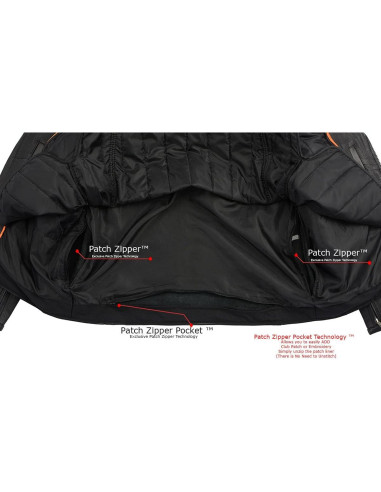 Chaqueta de motocicleta de cuero Milwaukee Leather LKM1781 negra