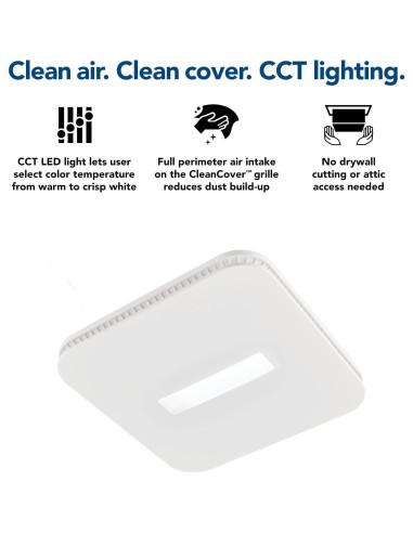 Ventilador de Baño Broan-NuTone AER80CCTK 80 CFM LED Blanco