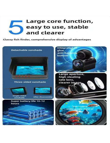 Buscador de Peces Submarino JinXiHua A-005 con Cámara 4.3"