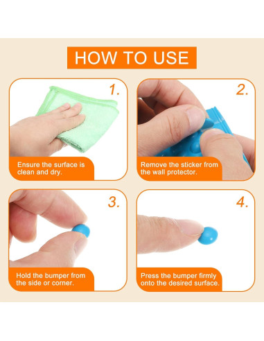 100 Topes de Puerta Adhesivos uxcell 8mm Diámetro Silicona Verde