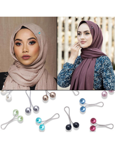 Pines de Hijab para Mujeres - 24 Clips de Bufanda en Forma de U