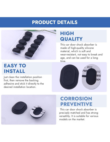 20 Almohadillas de Amortiguación para Puertas de Automóvil Blink-DoorEntryGuard-021