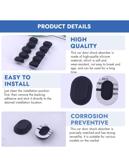 20 Almohadillas de Amortiguación para Puertas de Automóvil Blink-DoorEntryGuard-021