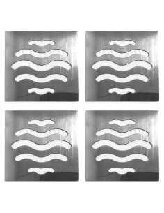 Cubierta de Drenaje Cuadrada NGe 304 Acero Inoxidable 8.89 cm 4 Pcs