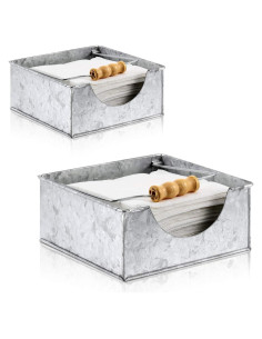 Soporte para Servilletas Patelai 2 Piezas Acero Galvanizado Rústico