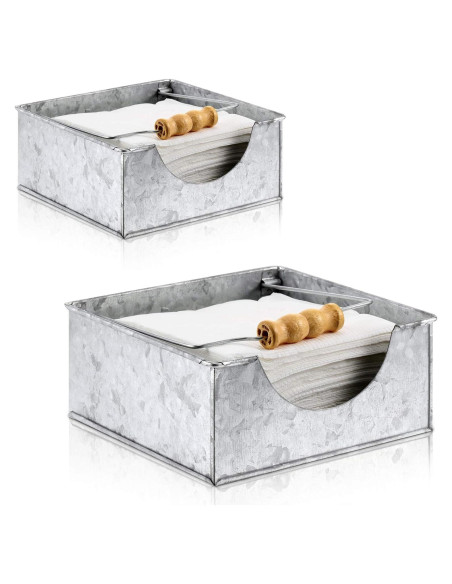 Soporte para Servilletas Patelai 2 Piezas Acero Galvanizado Rústico