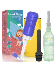 Paquete 2 Botellas Bidet Portátil TONELIFE 300ml Azul Negro