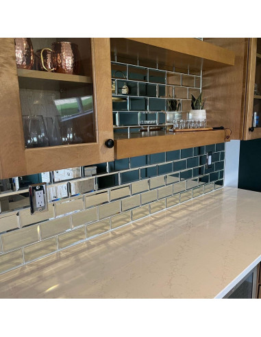 Azulejos de Espejo Biselados Tilebay 3x10 cm - 10 Piezas