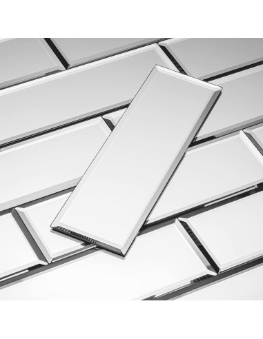 Azulejos de Espejo Biselados Tilebay 3x10 cm - 10 Piezas