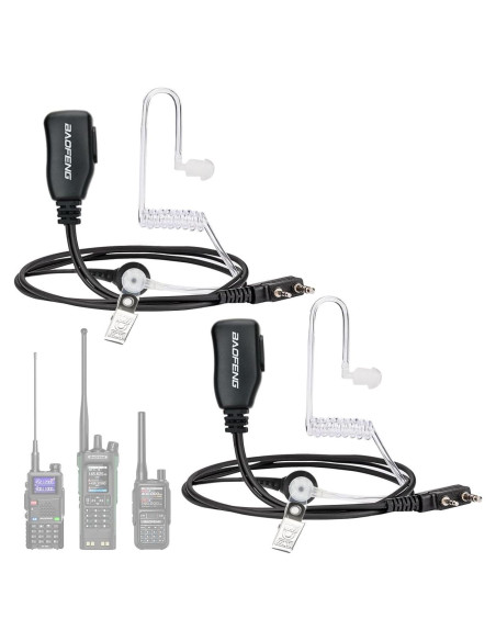 Auriculares Baofeng 2 Pin con Micrófono para Walkie Talkie
