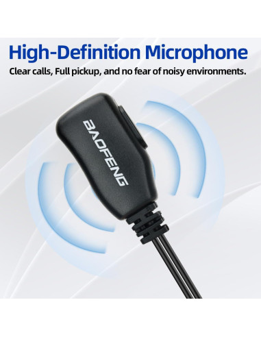 Auriculares Baofeng 2 Pin con Micrófono para Walkie Talkie