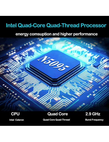 Portátil MTWZMM 15.6" FHD, Celeron N5095, 8GB RAM, 256GB SSD