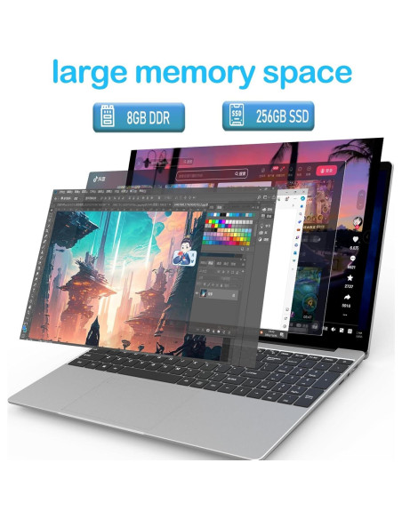 Portátil MTWZMM 15.6" FHD, Celeron N5095, 8GB RAM, 256GB SSD