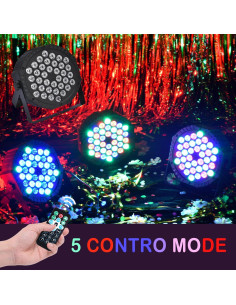 Luces Par LED 36W OjpZorynic con Control Remoto y Modos RGB 2