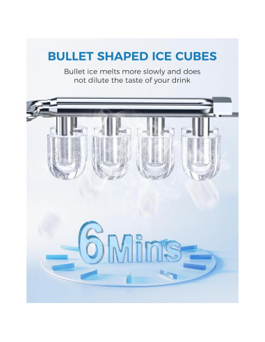 Fabricador de Hielo COWSAR HZB-12, 12.02 kg/24h, Portátil