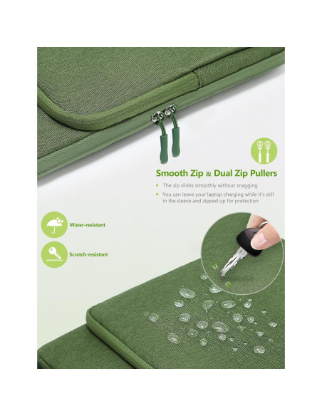 Funda para Laptop 14-15" HYZUO Verde Hierba Resistente al Agua