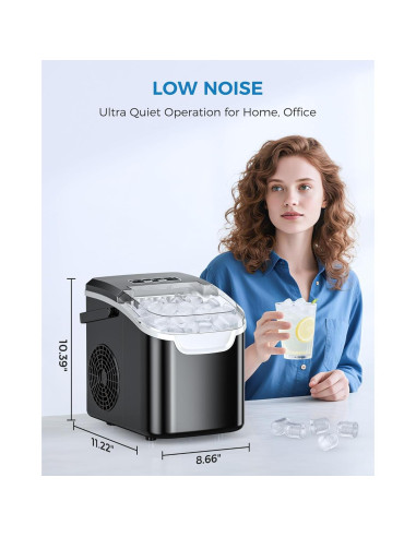 Fabricador de Hielo COWSAR HZB-12, 12.02 kg/24h, Portátil