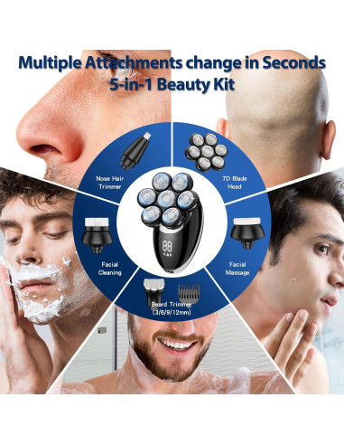 Afeitadora Eléctrica 7D Premium ST-6900s para Hombres Calvos