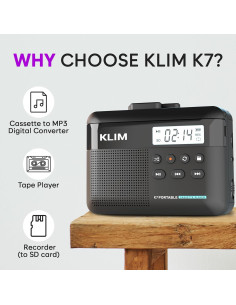 Reproductor de Cinta KLIM K7 con Convertidor a MP3 y Batería 2