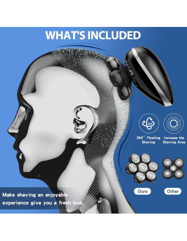 Afeitadora Eléctrica 7D Premium ST-6900s para Hombres Calvos