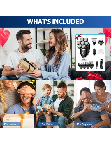 Afeitadora Eléctrica 7D Premium ST-6900s para Hombres Calvos