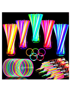 Palitos Brillantes TURNMEON 500 Piezas 20 cm 7 Colores