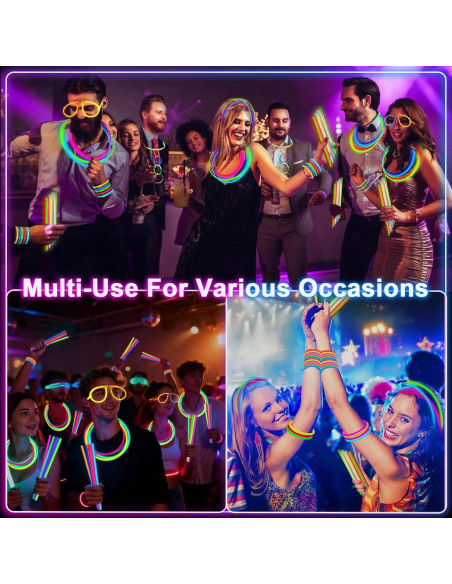 Palitos Brillantes TURNMEON 500 Piezas 20 cm 7 Colores