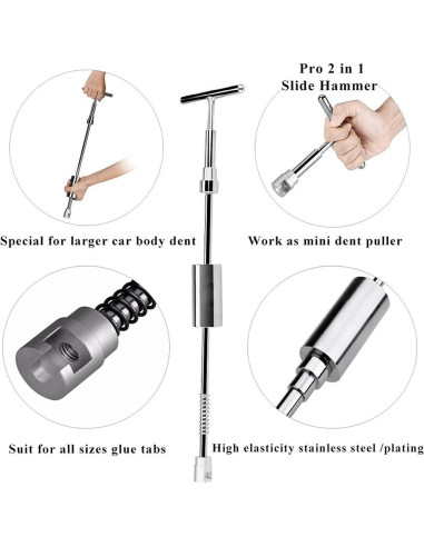 Kit de Extracción de Abolladuras DBG05 - Extractor T-Bar y Accesorios