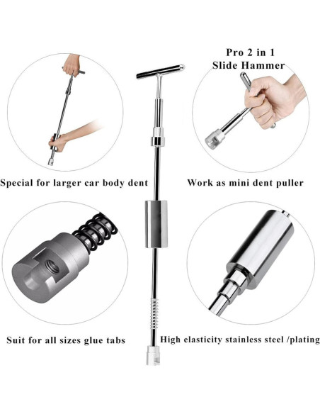 Kit de Extracción de Abolladuras DBG05 - Extractor T-Bar y Accesorios